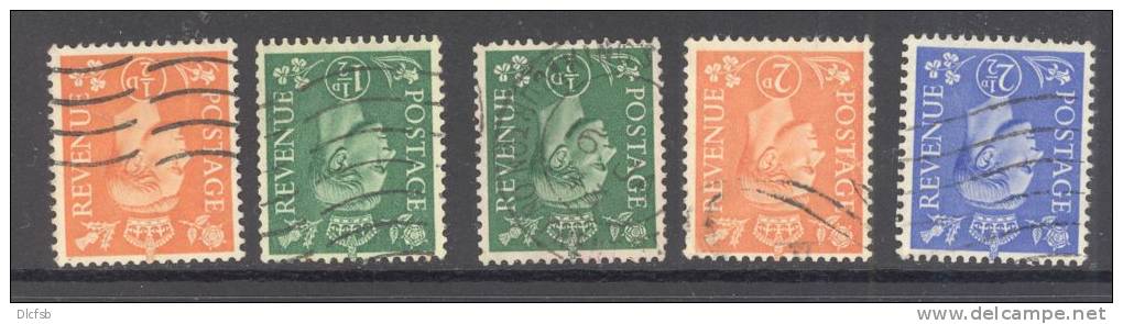 GB, 1930s Etc 5 Stamps With Wmk Inverted Fine FU - Gebruikt