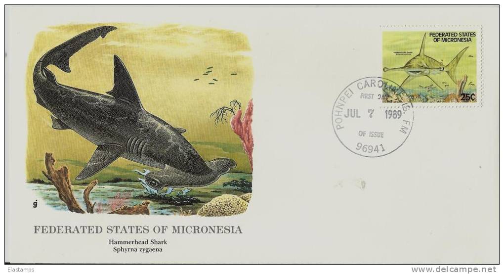 == Mikronesien FDC 1989  Fische - Micronesië