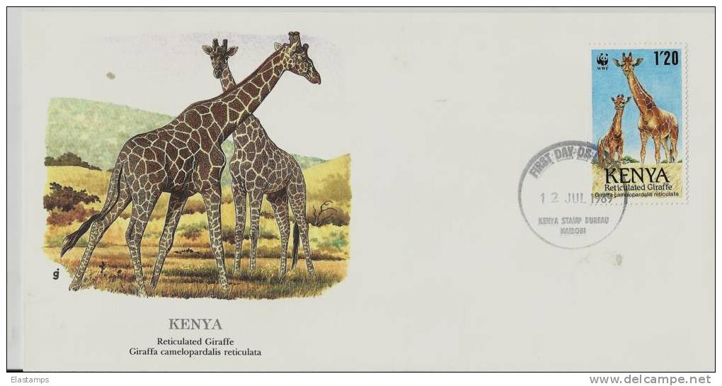 == KENYA FDC 1989 Giraffe - Kenia (1963-...)