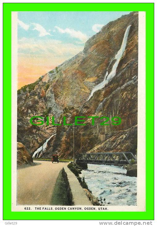 OGDEN, UT - THE FALLS - UNION PACIFIC SYSTEM - PUB. BY SOUVENIR NOVELTY CO - - Ogden