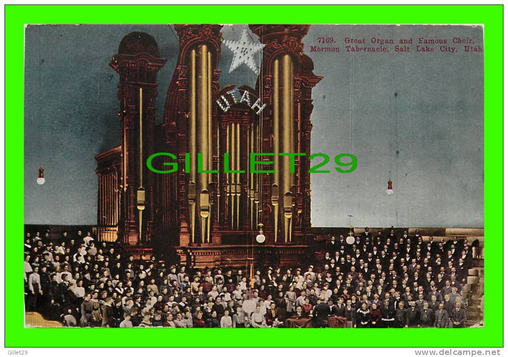 SALT LAKE CITY, UT - GREAT ORGAN &amp; FAMOUS CHOIR MORMON TABERNACLE - - Salt Lake City