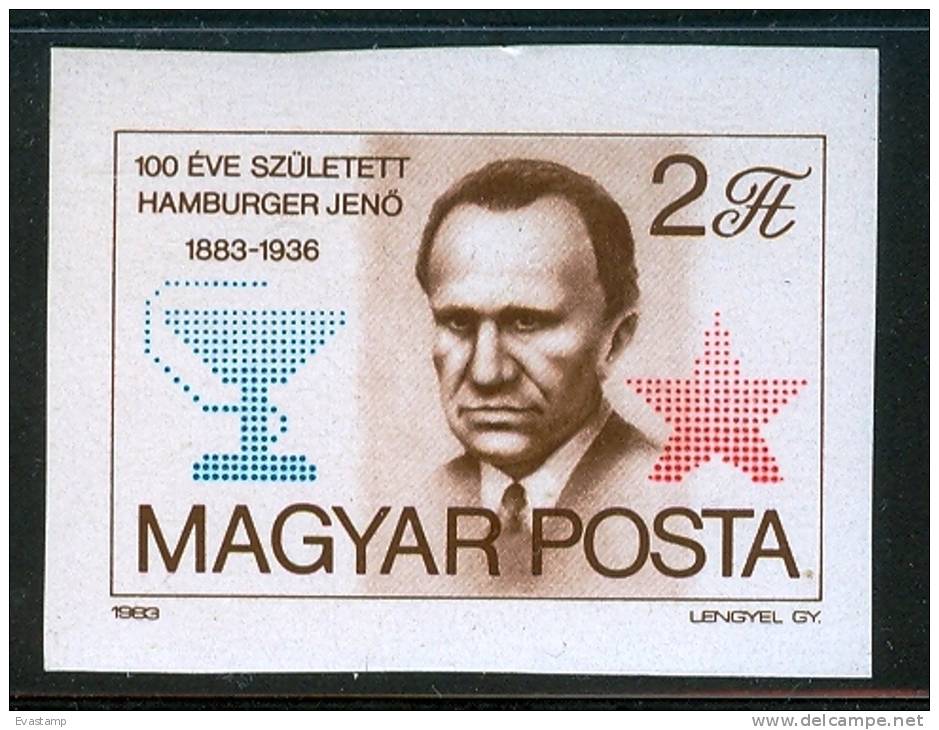 HUNGARY - 1983.Imperforated Stamp - Jen&#337; Hamburger MNH!! Mi 3611B - Unused Stamps