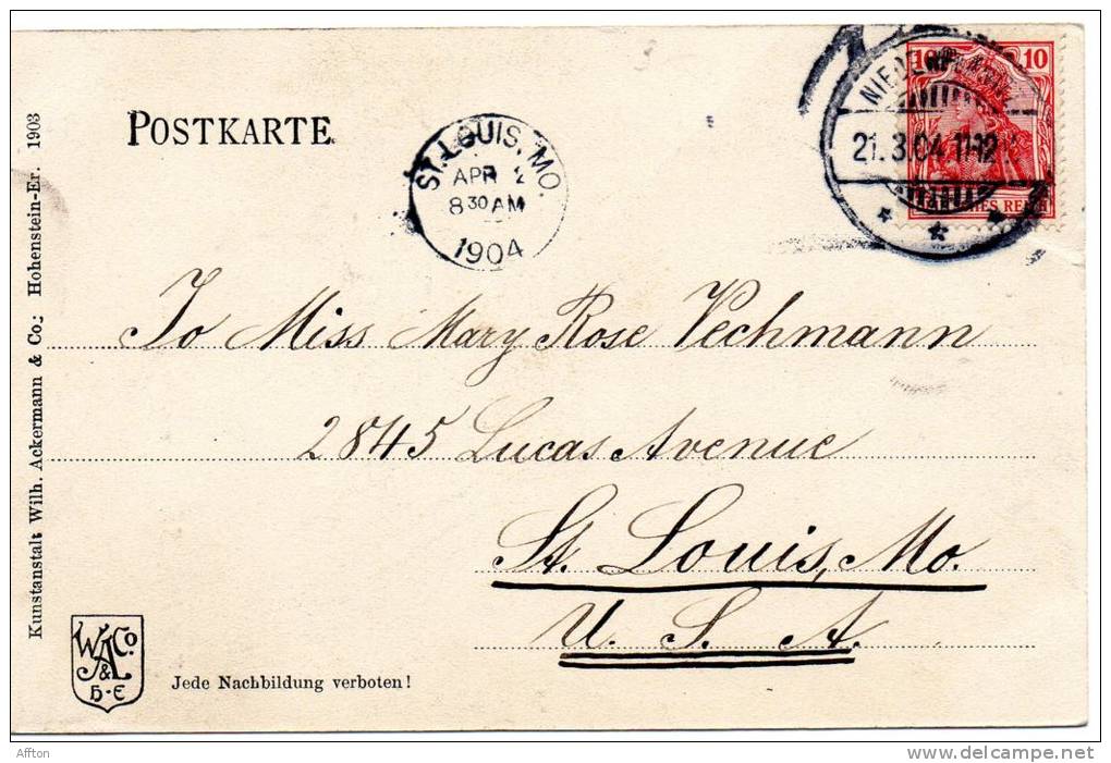 Zwickau I S Gewandhaus Theatre 1900 Postcard Mailed To USA - Zwickau