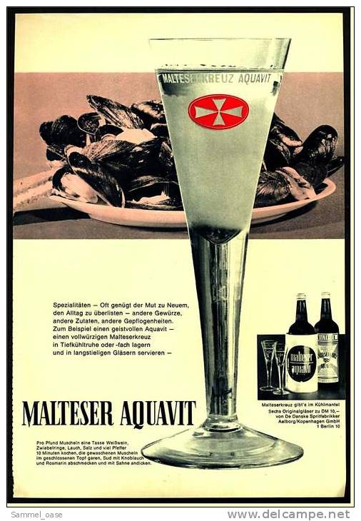 Reklame Werbeanzeige  ,  Malteser Aquavit  -  Oft Genügt Der Mut Zu Neuem  ,  Von 1971 - Sonstige & Ohne Zuordnung