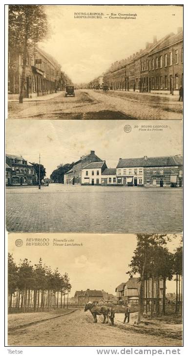 Leopoldsburg / Bourg-Leopold - 3 PK ( Couwenberghstraat ,Place Des Princes, Nieuw Landstreek ) - Leopoldsburg