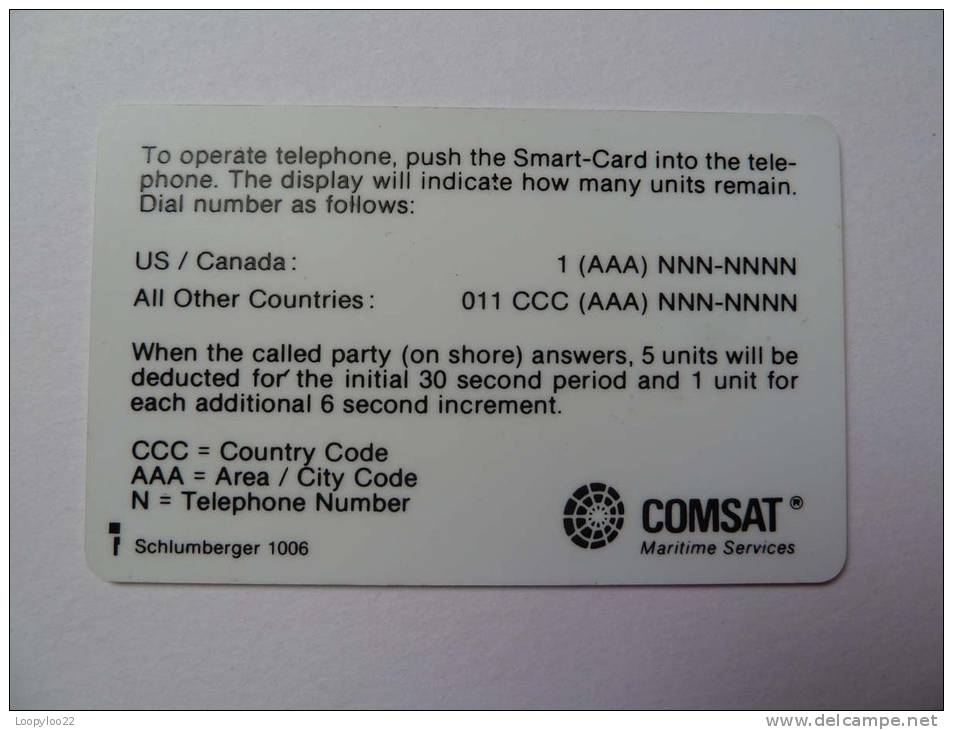 USA - Comsat - 30 Units - RARE - (US18) - [2] Chip Cards