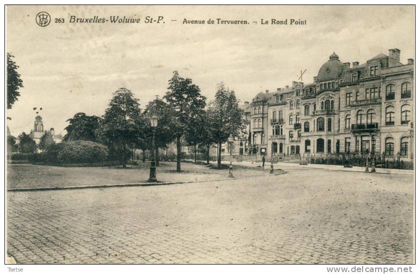 Woluwe St Pierre - Le Rond Point, Avenue De Tervueren - 1914 ( Voir Verso ) - St-Pieters-Woluwe - Woluwe-St-Pierre