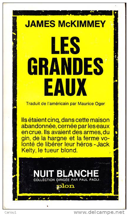 C1 James McKIMMEY Les GRANDES EAUX 1963 24 Hours To Kill EO EPUISE - Plon