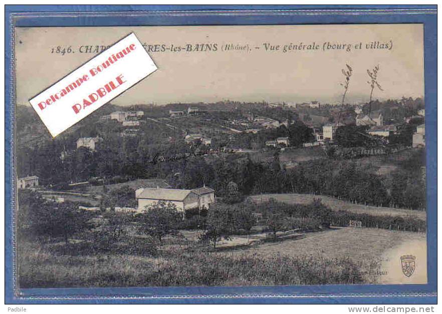 Carte Postale 69. Charbonnières Les Bains  Les Villas Et Le Bourg Trés Beau Plan - Charbonniere Les Bains