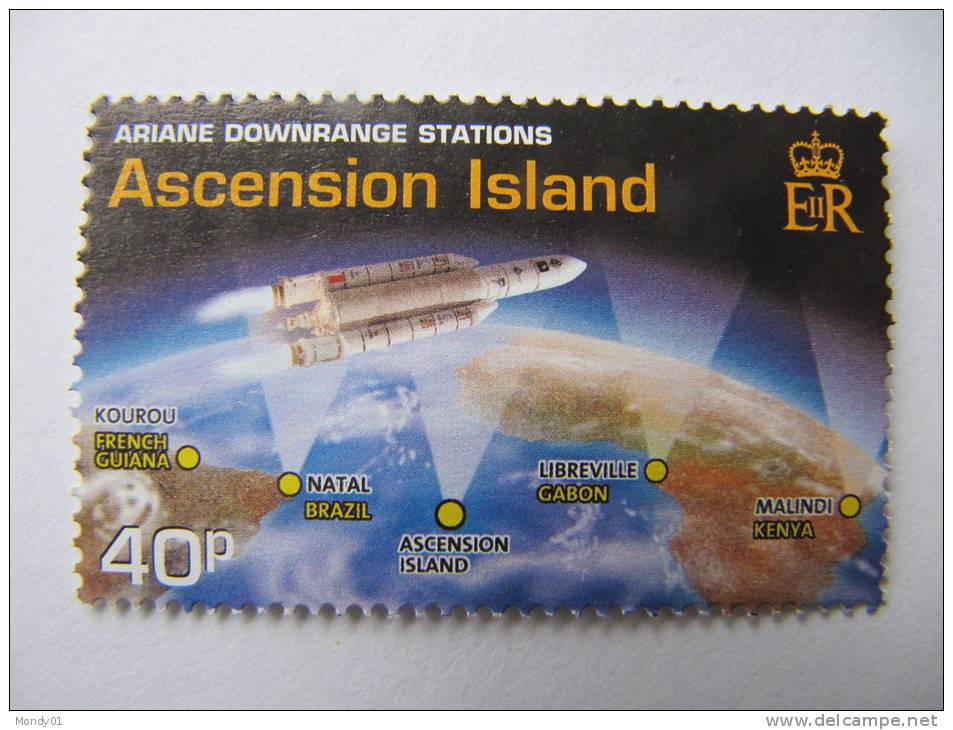 2-1547 Fusée Ariane 5 Lanceur Space Espace Satellite Station Downrange Kourou Brazil Gabon Kenya Ascension Island - Oceanië