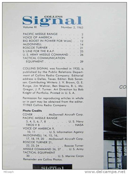 Magazine COLLINS SIGNAL - Summer 1963 - N°2 -     (3112) - Fliegerei