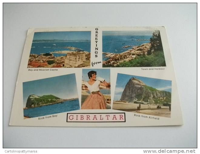 Pin Up  Gibraltar Gibilterra  Vedute Rock From Airfield - Gibilterra