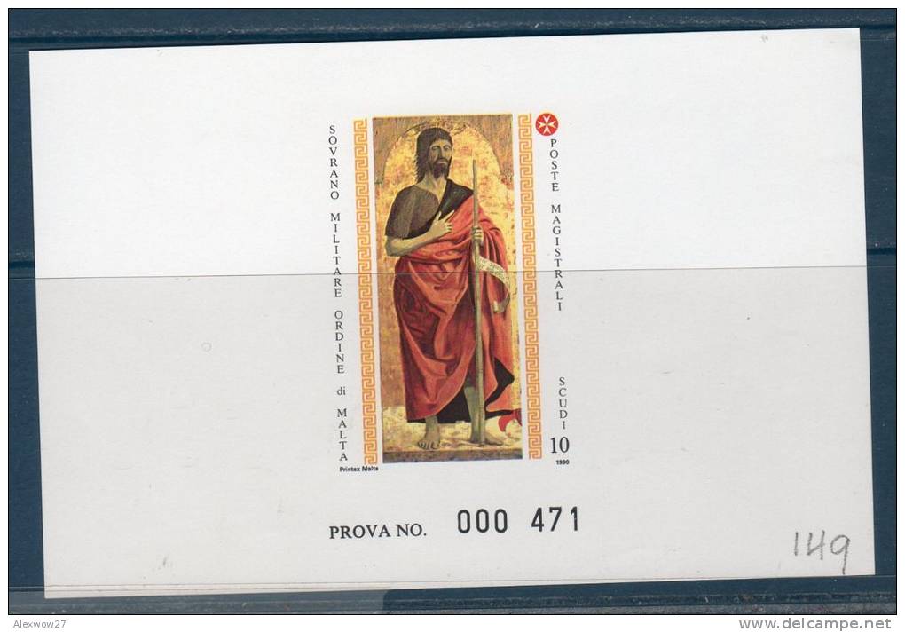 Smom  1990  -- Prova -- S.Giovanni Battista --  ** /MNH / VF - Sovrano Militare Ordine Di Malta