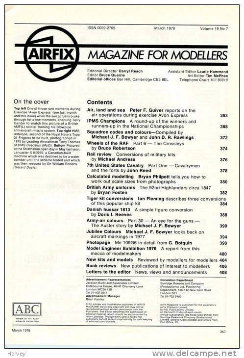 Airfix Magazine March 1978 - Grande-Bretagne