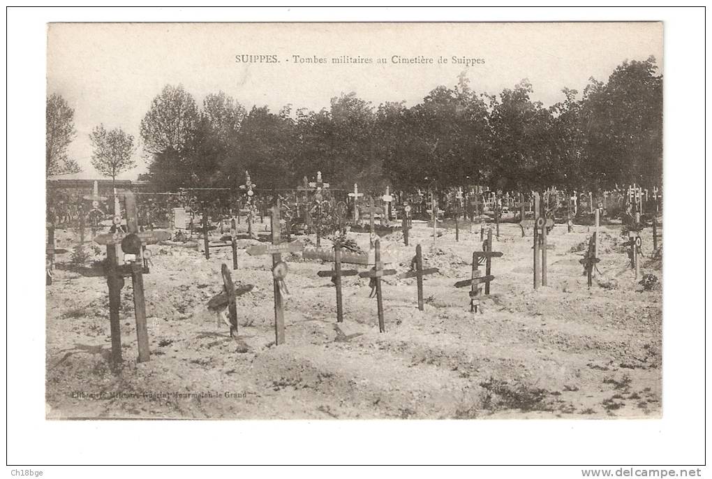 CPA - 51 - Suippes : Tombes Militaires : Cimetière De Suippes - Oorlogsbegraafplaatsen