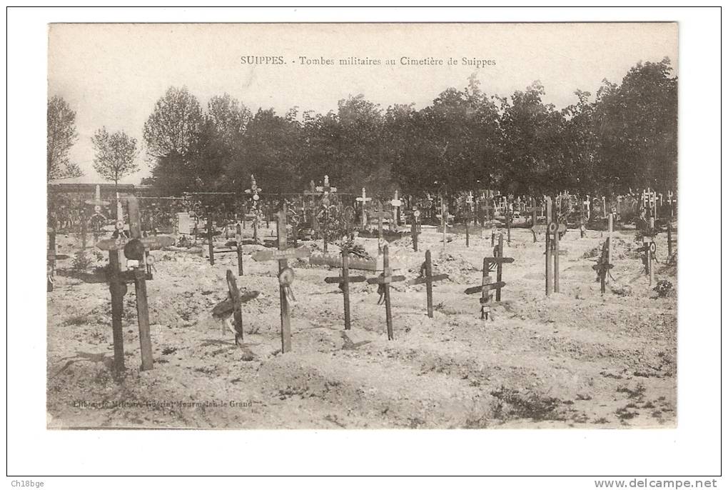 CPA - 51 - Suippes : Tombes Militaires : Cimetière De Suippes - Cementerios De Los Caídos De Guerra