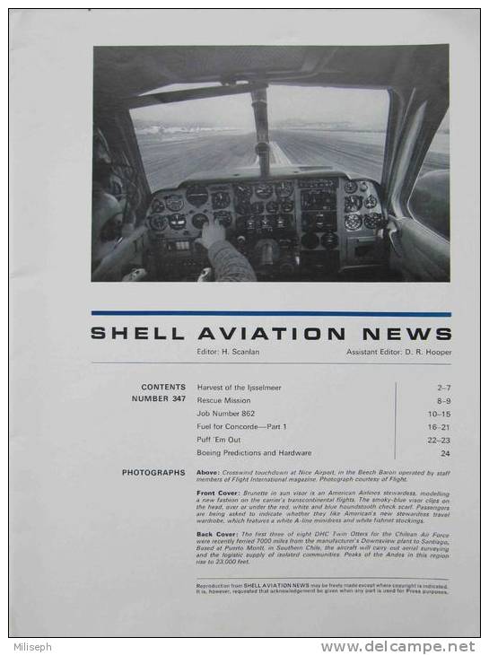 Magazine SHELL AVIATION NEWS - N° 347 - +/- 1965 - IJSSELMEER Pays Bas  (3116) - Aviazione