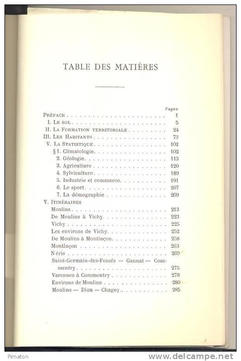 L'ALLIER  Par  I.A  . RAYEUR , Livre Numéroté De 290 Pages - Bourbonnais