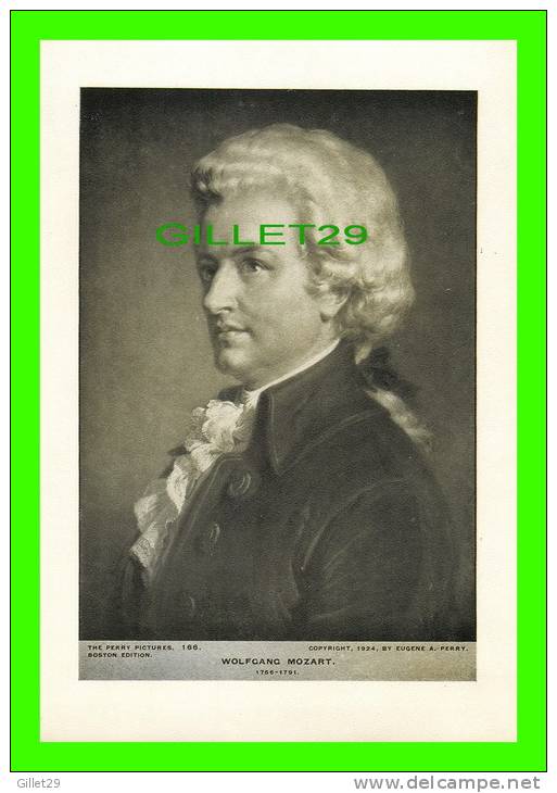 OLD DOCUMENTS - WOLFGANG MOZART (1756-1791) - THE PERRY PICTURES, 1924 BY EUGENE A. PERRY - DIMENSION 14X20 Cm - - Historische Dokumente