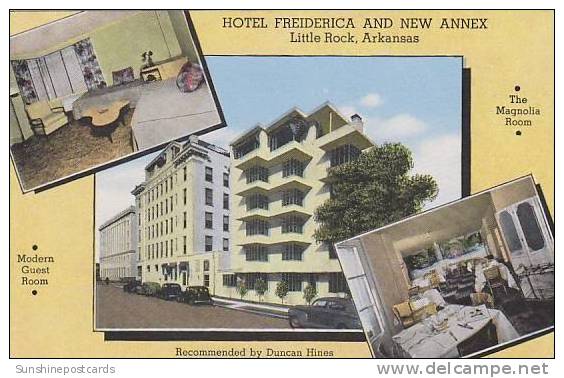 Arkansas Little Rock Hotel Freiderica And New Annex - Little Rock