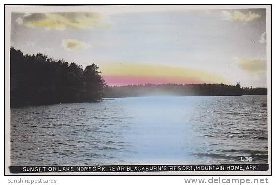 Arkansas Lake Norfork Sunset On Lake Norfork Near Blackburns Resort - Other & Unclassified