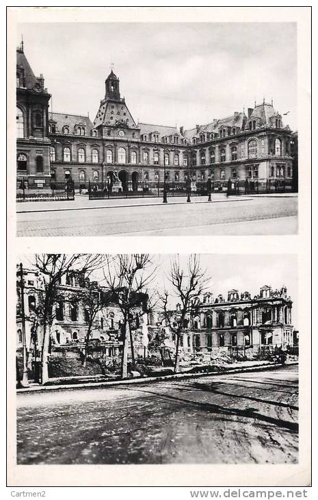 LE HAVRE AVANT ET APRES LA GUERRE HOTEL DE VILLE EN RUINES GUERRE 40 - Saint-Roch (Plein)