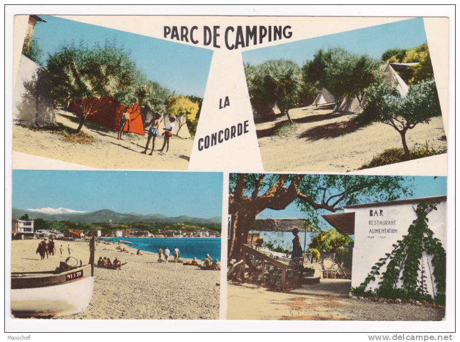 Saint Laurent Du Var - Parc De Camping "La Concorde" - Multivue 4 Vues - Pas Circulé, Cpsm 10.5x15 - Saint-Laurent-du-Var