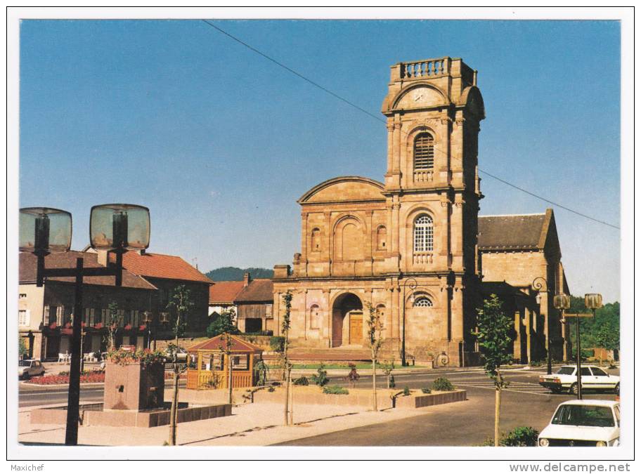 Etival-Clairefontaine - Le Centre - L'Abbaye - Circulé 1993, Sous Enveloppe, Cpm 10.3x14.5 - Etival Clairefontaine