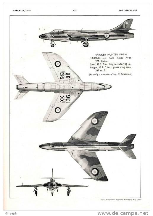 Magazine THE AEROPLANE - 28 March 1958 - ROYAL AIR FORCE 40th ANNIVERSARY  (3120) - Aviation