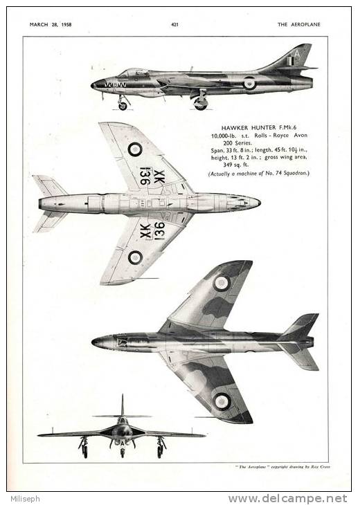 Magazine THE AEROPLANE - 28 March 1958 - ROYAL AIR FORCE 40th ANNIVERSARY  (3120) - Aviación