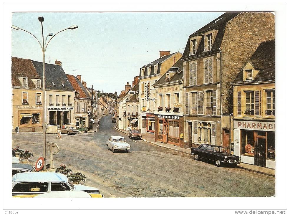 CSM : 61 - Orne : Remalard : Place Du Général De Gaulle : Magasins, Maisons , Voitures .... - Remalard