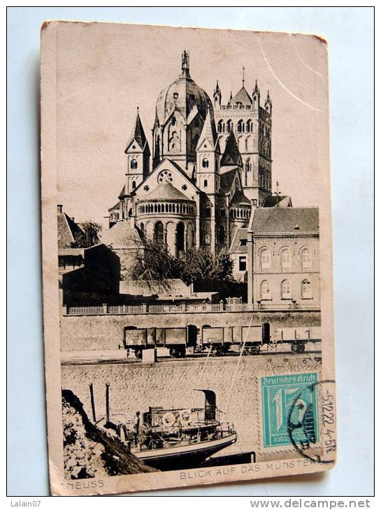 Carte Postale Ancienne : NEUSS : Blick Auf Das Münster With Stamp - Neuss