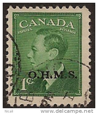 CANADA 1949 1c Green KGVI OHMS SG O172 U RU172 - Sovraccarichi