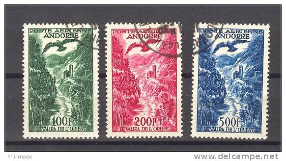 ANDORRA, 1955-57 AIRPOST, NICELY USED SET! - Used Stamps
