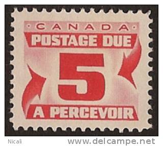 CANADA 1967 5c Postage Due SG D29 HM RU248 - Portomarken