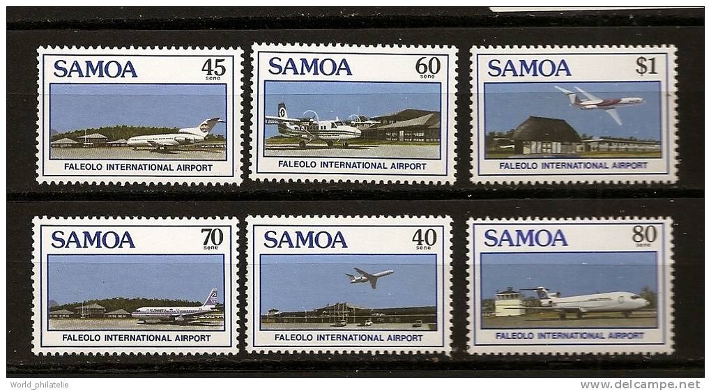 Samoa 1988 N° 649 / 54 ** Avions, Aéroport, Faleolo, Boeing 737, DHC Twin Otter, Douglas, Tour De Controle, Automobiles - St.Lucia (1979-...)