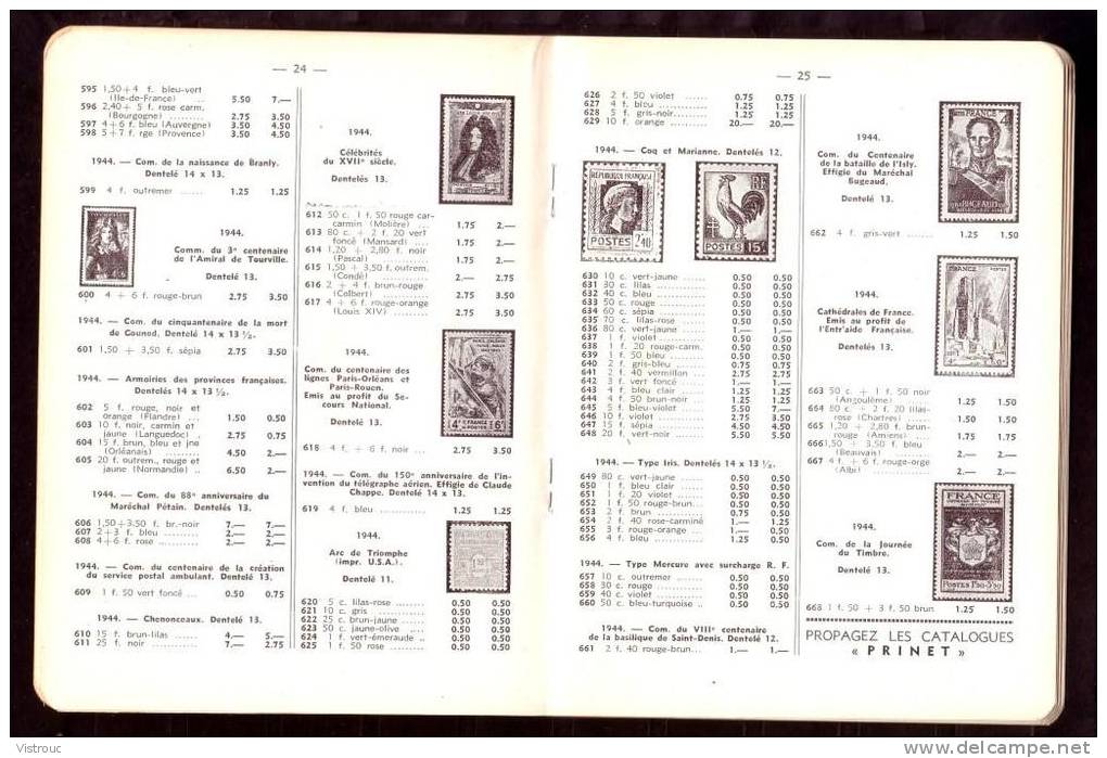 Catalogue PRINET. - Timbres De France  - 1953. - Frankrijk