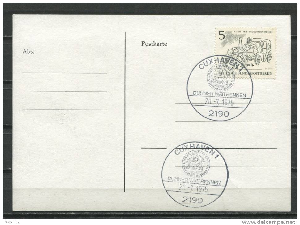 Germany 1975 Postal Card  Special Cancel Cuxhaven - Cartas & Documentos