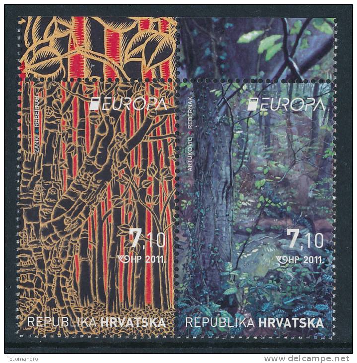 CROATIA/Kroatien  EUROPA 2011  "Forests" Set 2v** - 2011