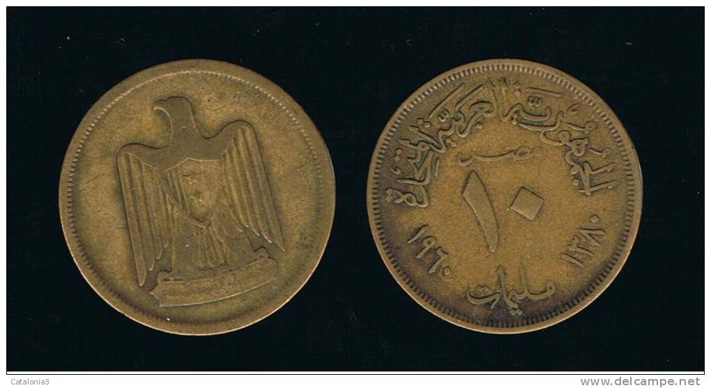 EGIPTO -   10  Millieme 1960  KM395 - Egypte