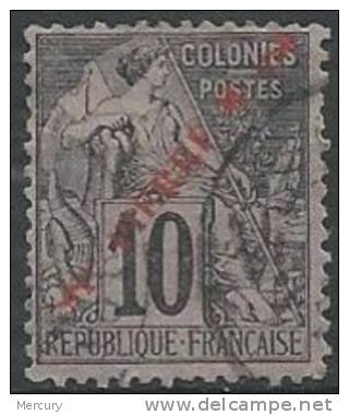 SAINT PIERRE ET MIQUELON - 10 C. Alphée Dubois Avec Surcharge Rouge Oblitéré Signé Calves - Used Stamps