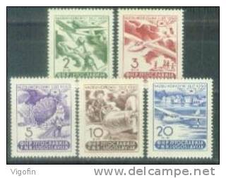 YU 1950-611-5 AIRMAIL POST, YUGOSLAVIA, 1 X 5v, MNH - Neufs