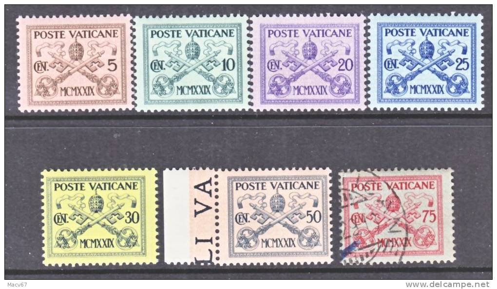 Vatican 1-7  **  (o) - Unused Stamps