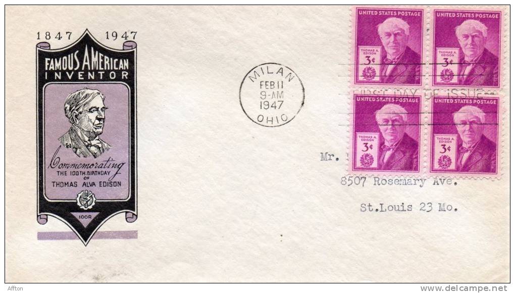 1947 USA First Day Cover - 1941-1950