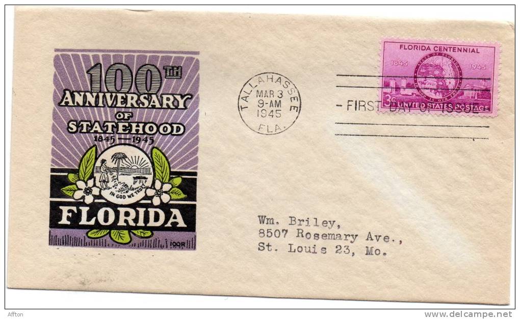 1945 USA First Day Cover - 1941-1950