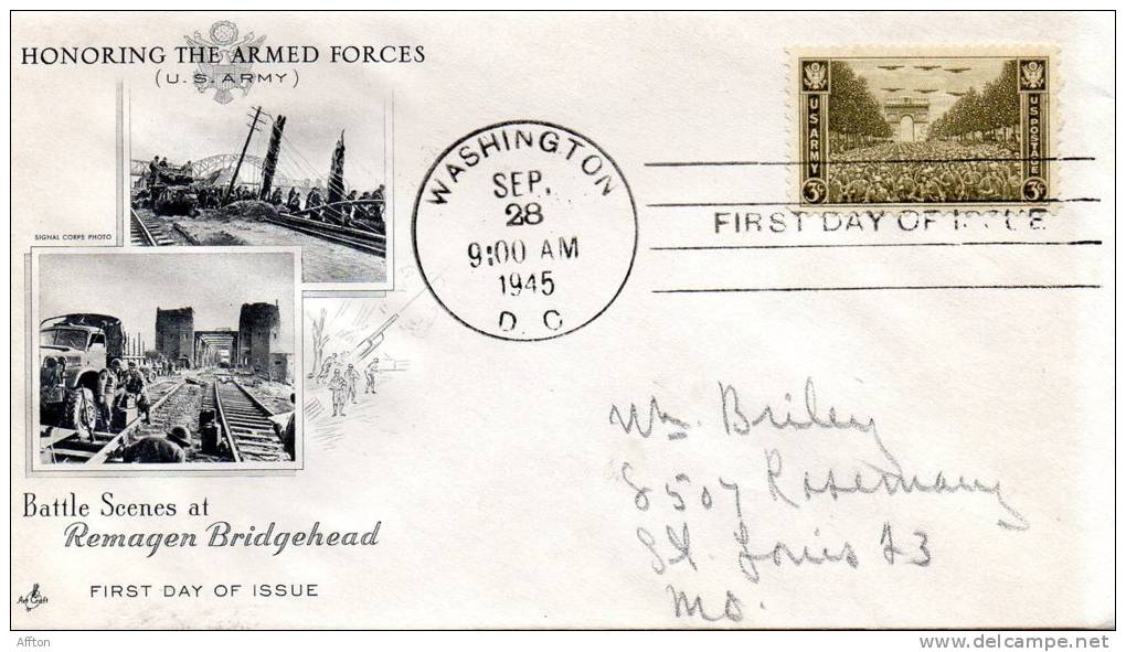 1945 USA First Day Cover - 1941-1950