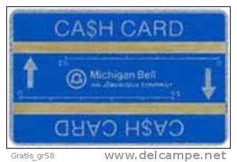 United States - SKU-17719, Michigan Bell Cash Card With Two Stripes, 10.000ex, 10 $ , Mint - [1] Holographic Cards (Landis & Gyr)
