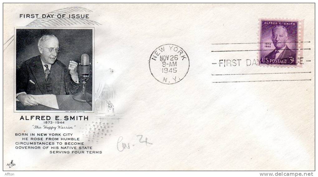 1945 USA First Day Cover - 1941-1950