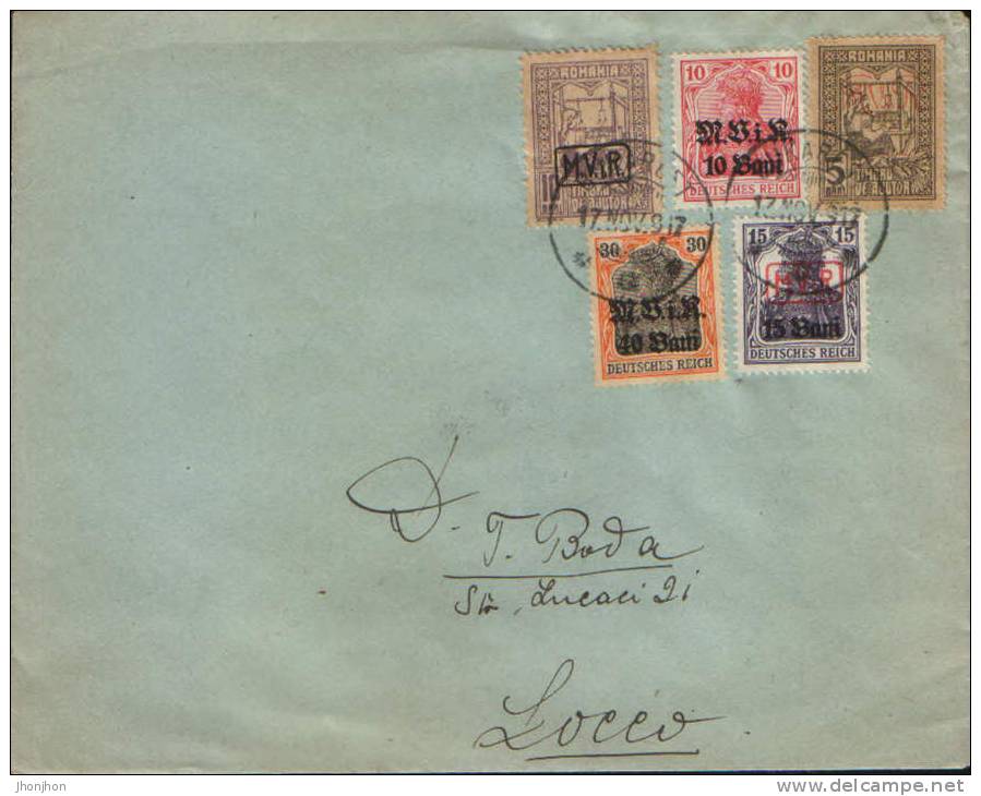 Romania - Env. Circulated In 1917, Censored, In Bucharest, Under German Occupation. (Society Anonyme "Agricola")-2/scans - Lettres 1ère Guerre Mondiale