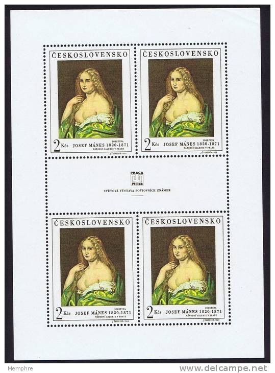 1968  Josefina Tableau De J Manes MiNr 1802 **  Feuillet De 4 - Blocs-feuillets